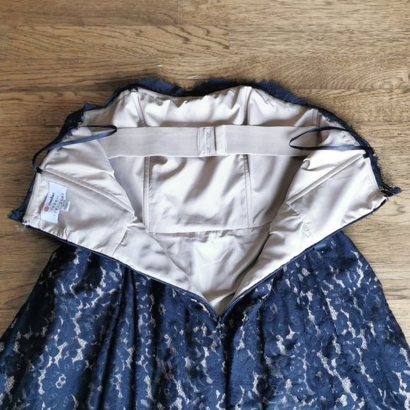 Robert Rodriguez Black Lace Strapless Dress 6 - Picture 6 of 11